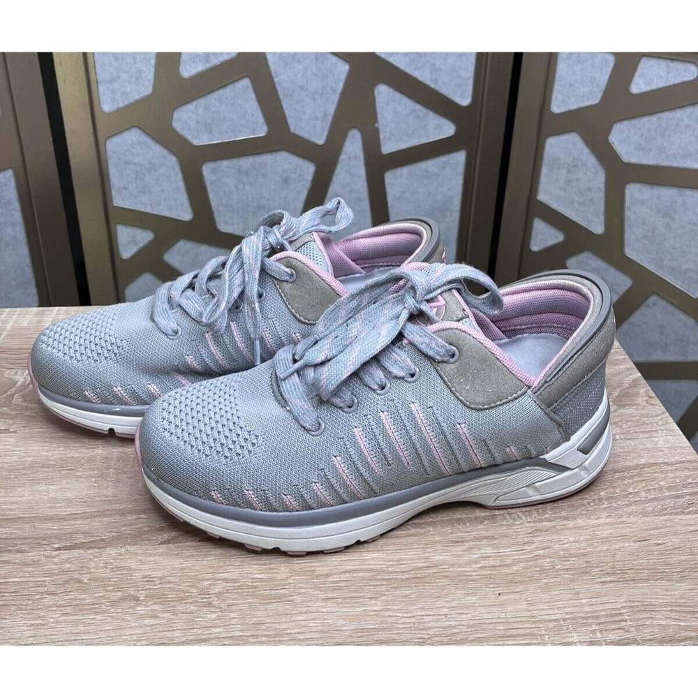 Zeba Walking Shoes Sneakers Womens Size 8.5 Gray Rose Pink Comfort